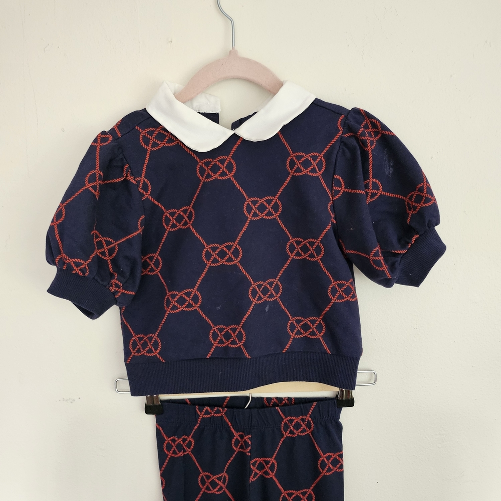Janie and Jack Navy and Red Kids Matching Set